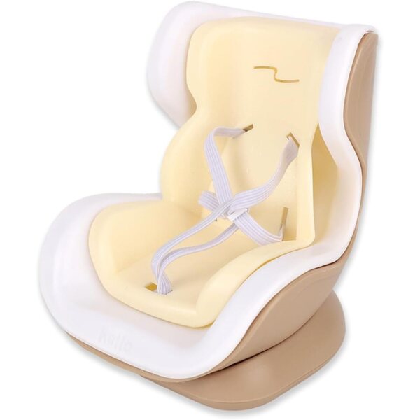 Sedile Auto bambole Plastique Jaune con Clip e Base per Esposizione e Decorazione