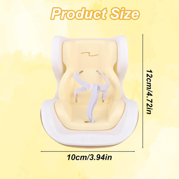 Sedile Auto bambole Plastique Jaune con Clip e Base per Esposizione e Decorazione