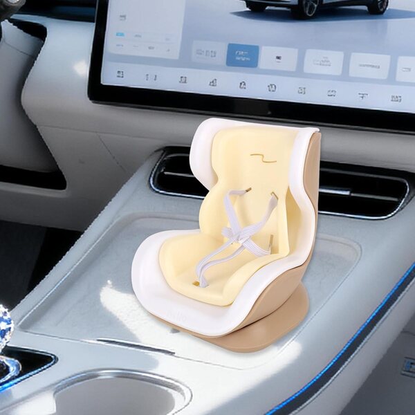 Sedile Auto bambole Plastique Jaune con Clip e Base per Esposizione e Decorazione