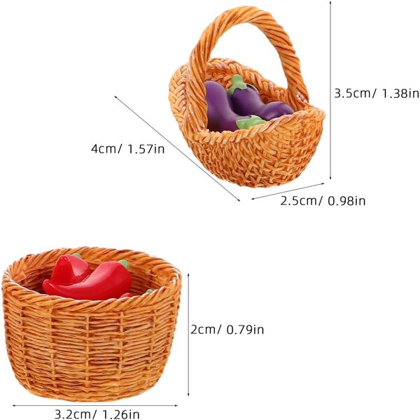 TOYANDONA Set Mini-Hülsenfrüchte-Päckchen für Puppenhaus mit Kürbis, Rettich und Pfeffer