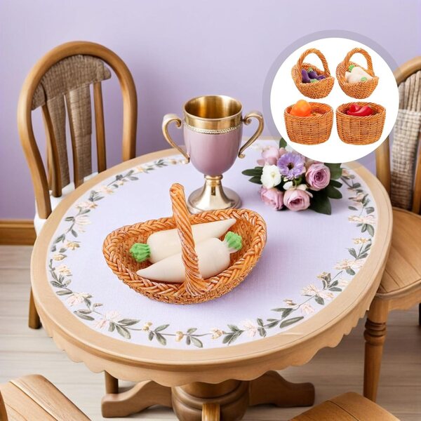 TOYANDONA Set Mini-Hülsenfrüchte-Päckchen für Puppenhaus mit Kürbis, Rettich und Pfeffer