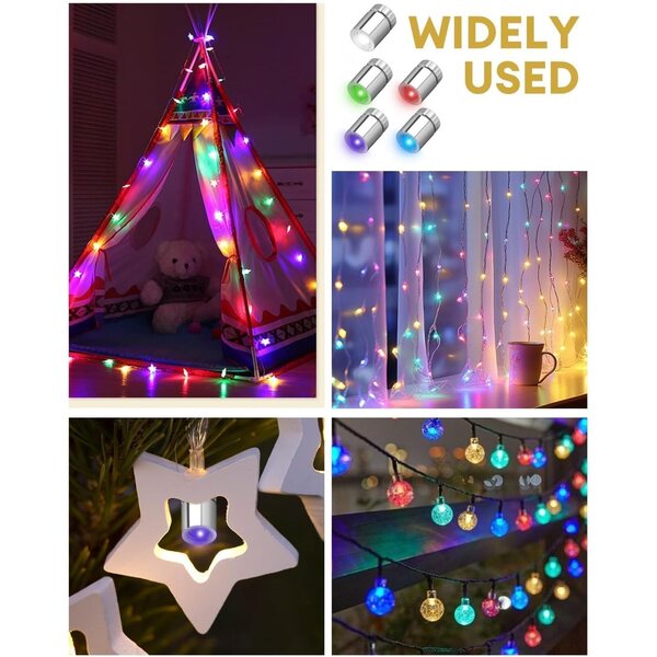 Bunte Mini-LED-Lampen mit Klebepads für DIY-Projekte – Set mit 20 Stück