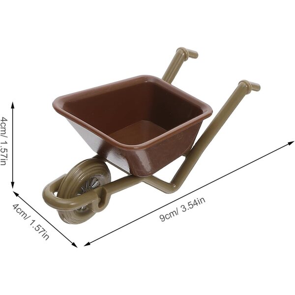 Set 6 Mini Carriole Decorative in Plastica per Casa delle Bambole, Giardino e Decorazioni