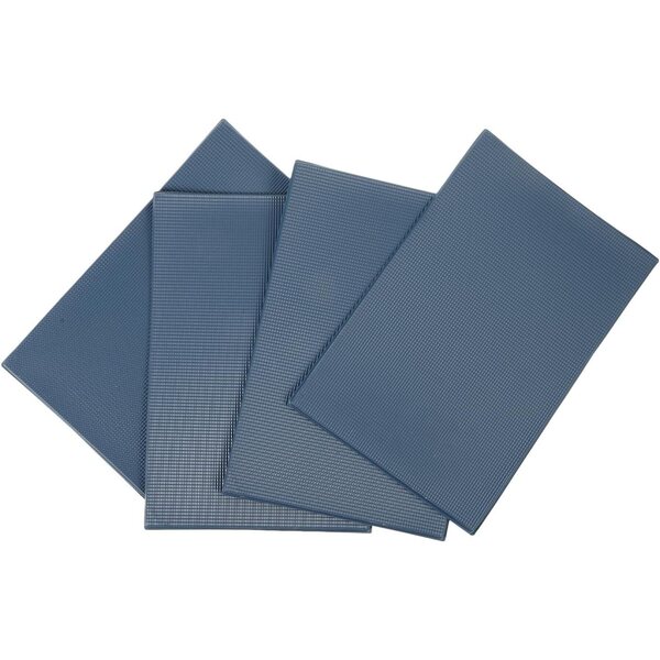 Tessere Miniature in PVC Blu Marina per Tetti Case di Bambole 4 Pezzi 1/100