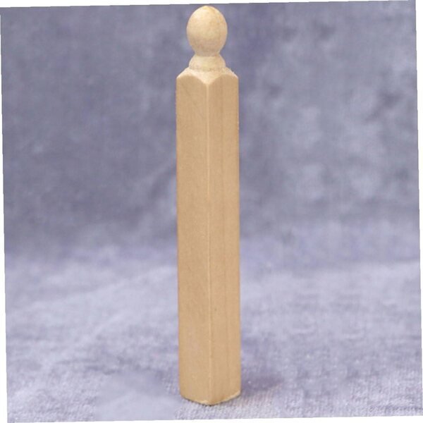 VICASKY Set 8 Mini Pali in Legno per Case delle Bambole Decorazione Kaki 8x0,9 cm