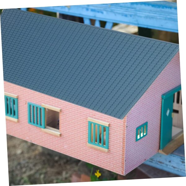 Tuiles Miniature PVC 1/25 Grigie Realistiche per Diorama e Case delle Bambole - 6 Pezzi