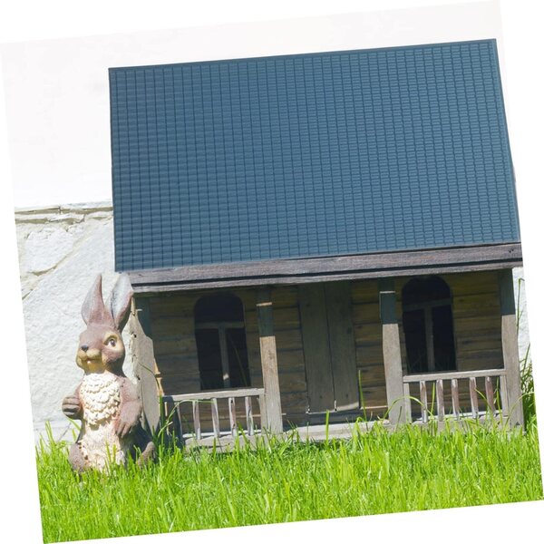 Tuiles Miniature PVC 1/25 Grigie Realistiche per Diorama e Case delle Bambole - 6 Pezzi