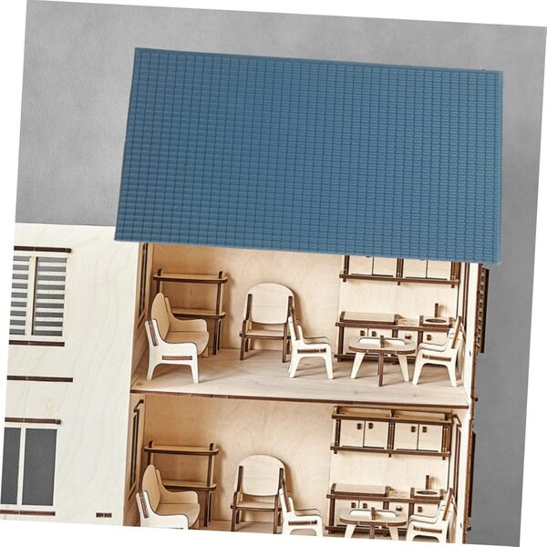 Tuiles Miniature PVC 1/25 Grigie Realistiche per Diorama e Case delle Bambole - 6 Pezzi