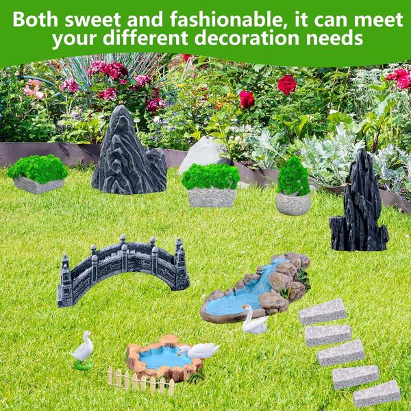 Set 26 Mini Accessori Giardino Fatato per Miniature, Terrari, Case delle Bambole e Bricolage