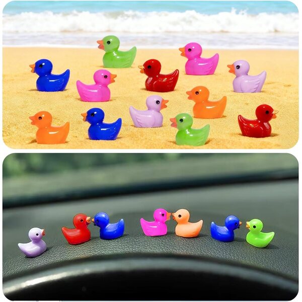 Set 30 Mini Figurine Anatroccoli Colorati per Decorazioni Casa e Giardino