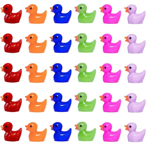 Set 30 Mini Figurine Anatroccoli Colorati per Decorazioni Casa e Giardino