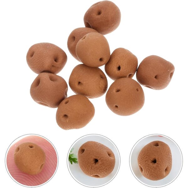 BESPORTBLE Mini Patate 10 pezzi in Resina Decorazioni Realistiche per Casa delle Bambole