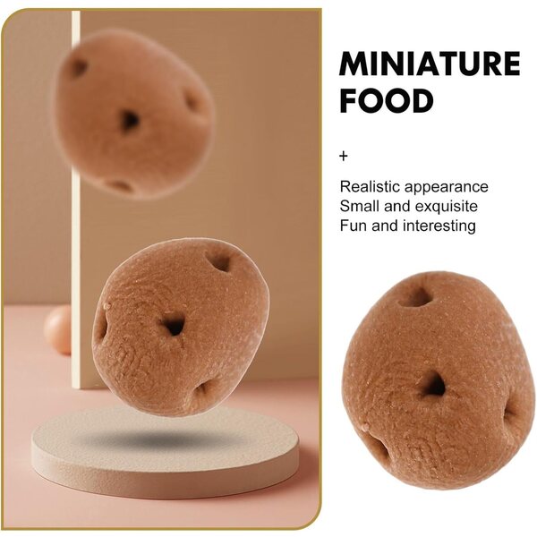 BESPORTBLE Mini Patate 10 pezzi in Resina Decorazioni Realistiche per Casa delle Bambole