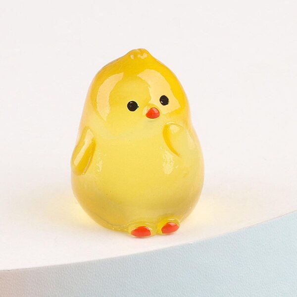 VICASKY 12 Mini-Poussins Lumineux aus Kunstharz für Garten- und Puppenhausdekorationen