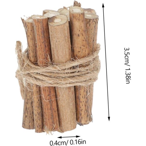 4 Miniature Pile di Legna in Legno per Casa delle Bambole e Decorazioni DIY Inverno