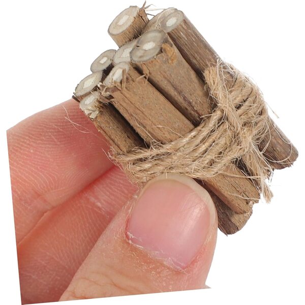 4 Miniature Pile di Legna in Legno per Casa delle Bambole e Decorazioni DIY Inverno