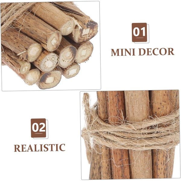 4 Miniature Pile di Legna in Legno per Casa delle Bambole e Decorazioni DIY Inverno