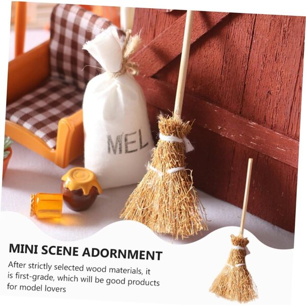 Set di 7 mini scope decorative in legno per case in miniatura e scene fai-da-te