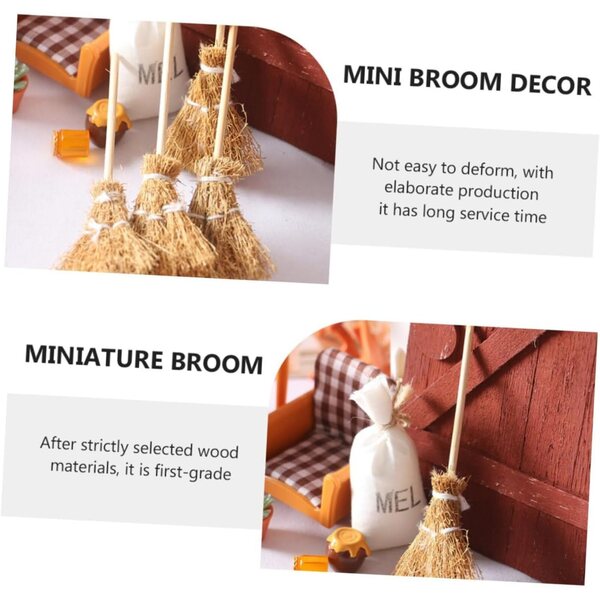 Set di 7 mini scope decorative in legno per case in miniatura e scene fai-da-te