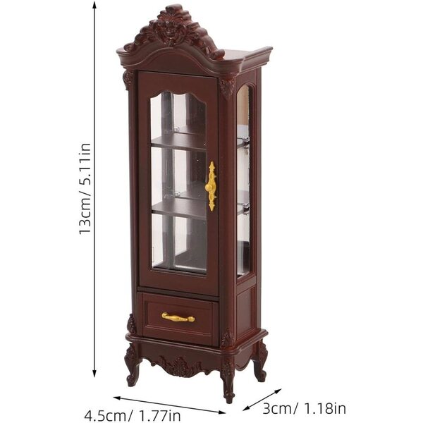 Mini scaffale in legno a 3 livelli Gatuida per casa delle bambole - Eleganza europea compatta