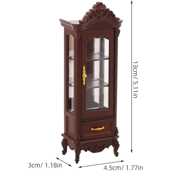 Mini scaffale in legno a 3 livelli Gatuida per casa delle bambole - Eleganza europea compatta