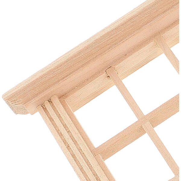 Hohopeti 4 Miniatur-Fensterrahmen aus Holz 1/12 für realistisches Puppenhaus