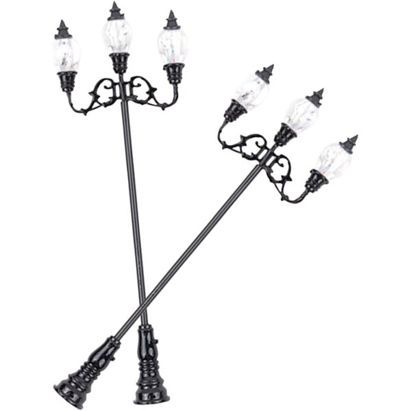 Gatuida Set 2 Mini Lampioni 1/87 Luci da Giardino per Decorazioni Miniature