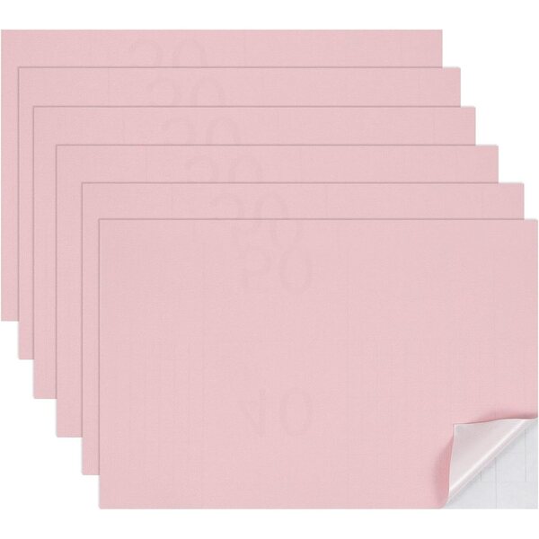 6 fogli adesivi in PVC rosa chiaro per casa delle bambole 30x20 cm - decorazione miniatura
