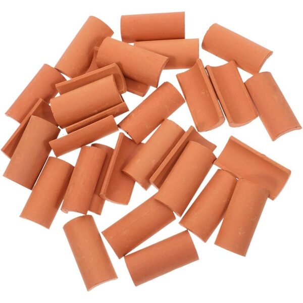 Toyvian 60 Miniature Tuiles in Argilla Realistiche per Case di Bambole e Progetti DIY