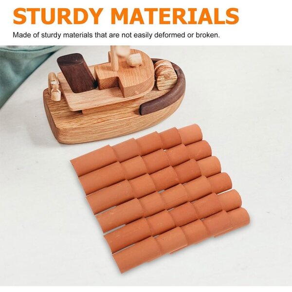 Toyvian 60 Miniature Tuiles in Argilla Realistiche per Case di Bambole e Progetti DIY