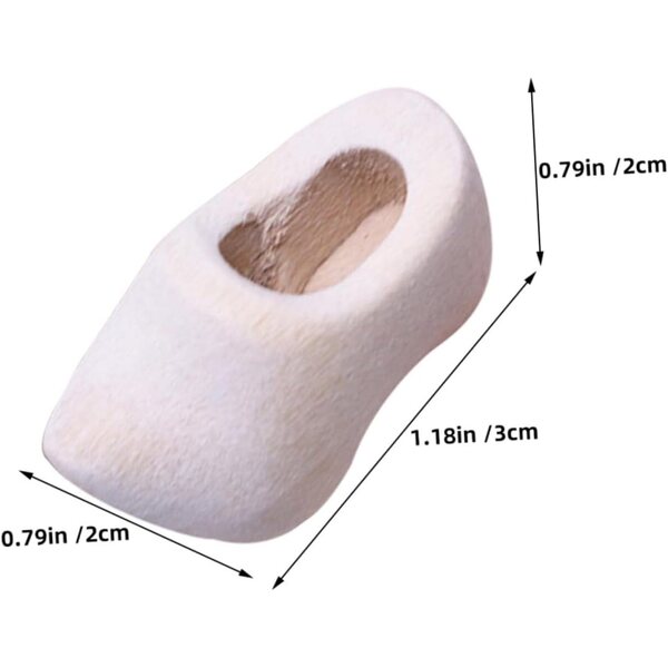 Vaguelly 6 Paia Mini Sabot in Legno per Decorazioni, Casa delle Bambole e Fai-da-Te