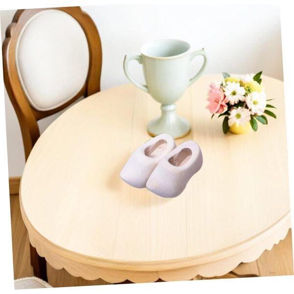 Vaguelly 6 Paia Mini Sabot in Legno per Decorazioni, Casa delle Bambole e Fai-da-Te