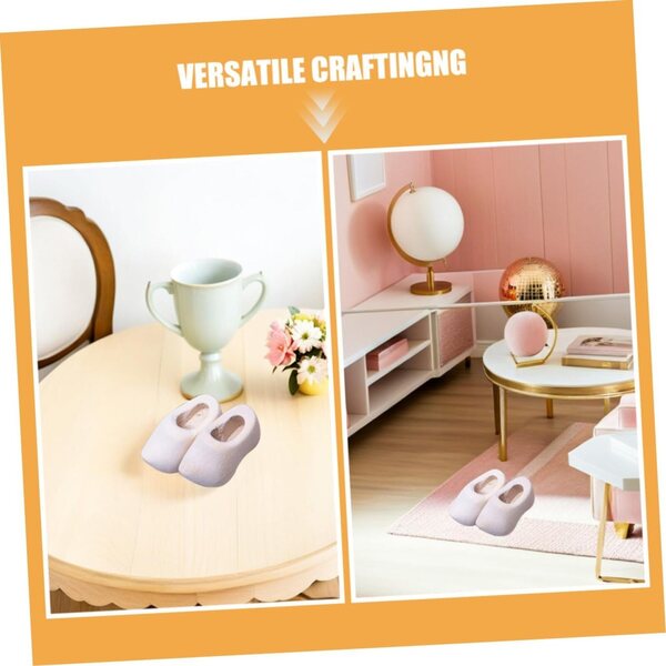 Vaguelly 6 Paia Mini Sabot in Legno per Decorazioni, Casa delle Bambole e Fai-da-Te