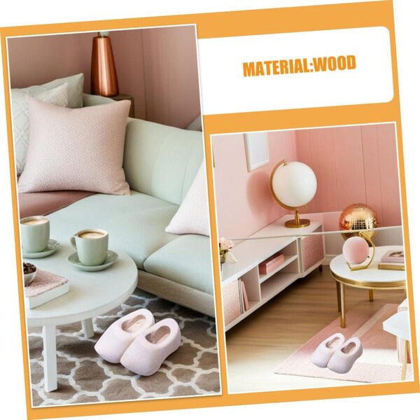 Vaguelly 6 Paia Mini Sabot in Legno per Decorazioni, Casa delle Bambole e Fai-da-Te