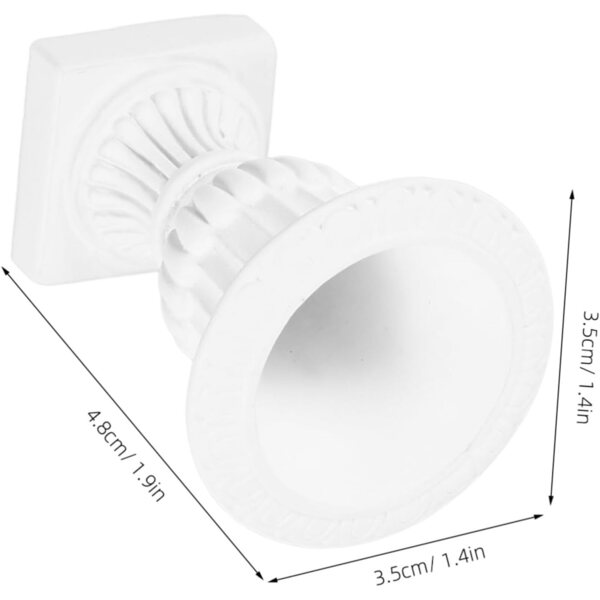 Miniatiure INOOMP 2 Vasetti Bianchi per Casa delle Bambole in Plastica 4,8x3,5 cm