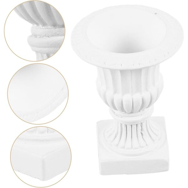 Miniatiure INOOMP 2 Vasetti Bianchi per Casa delle Bambole in Plastica 4,8x3,5 cm