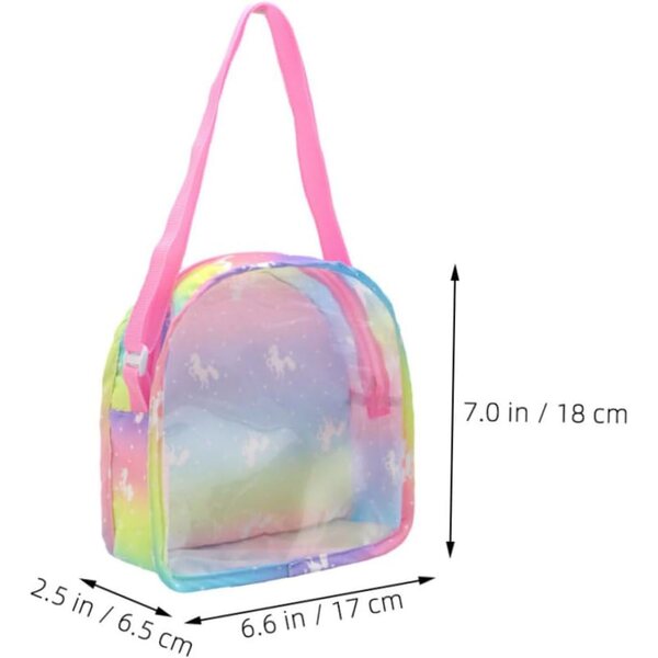 Hemobllo Sac de Rangement Transparent per Accessori bambole Compatto e Portatile