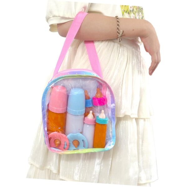 Hemobllo Sac de Rangement Transparent per Accessori bambole Compatto e Portatile