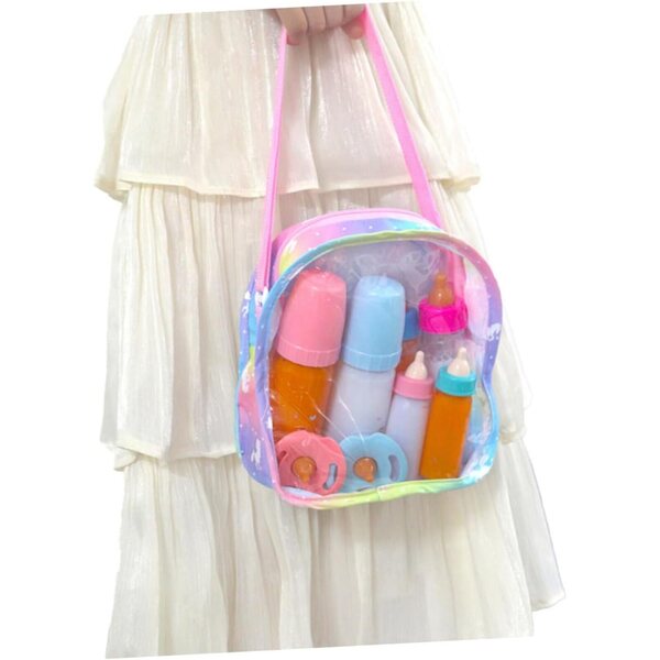 Hemobllo Sac de Rangement Transparent per Accessori bambole Compatto e Portatile