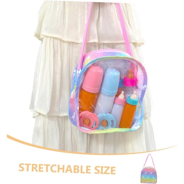 Hemobllo Sac de Rangement Transparent per Accessori bambole Compatto e Portatile