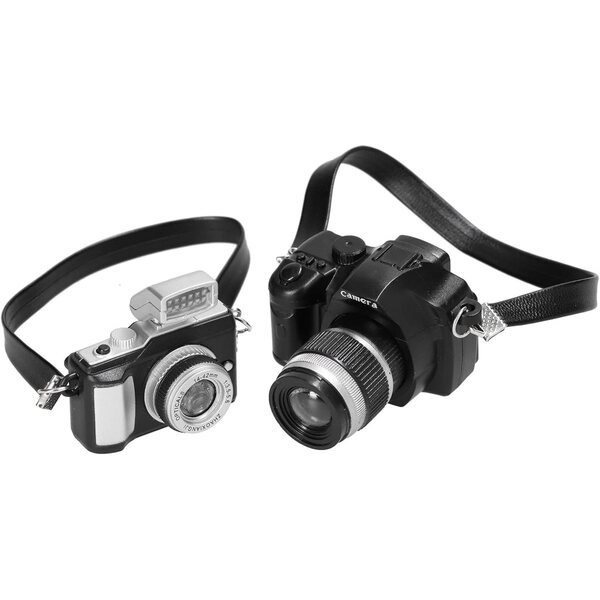 Mini Fotocamere Giocattolo con Flash e Suoni per Case delle Bambole - Set 4 Pezzi