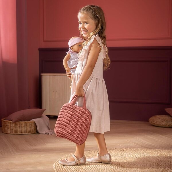Borsa per pannolini per bambole Howa Grace con kit di accessori completo in rosso mattone
