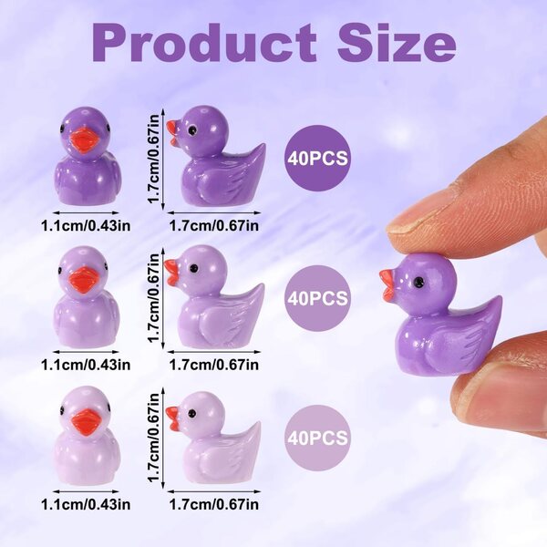 Lyreh 120 Mini Canard Resine Lila für Puppenhäuser und Mikrolandschaften