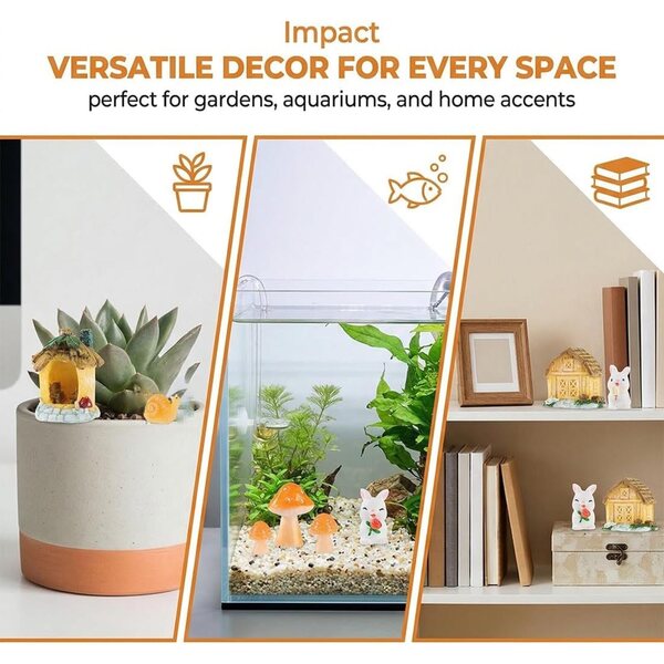 Set 10 Miniature Decorazioni in Resina per Terrari, Giardino e Ufficio BIKPRST