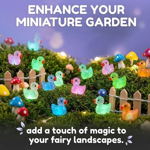 50 leuchtende Mini-Nachttierfiguren 0,5 cm für Dekorationen und Heimwerker
