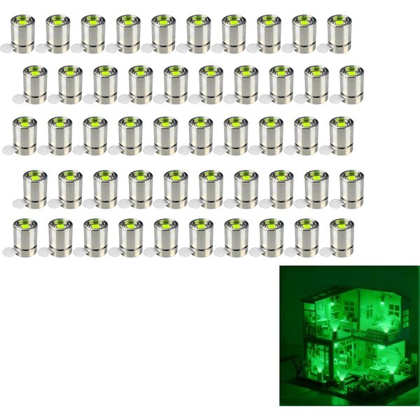 Grüne Mini-LED-Batterieleuchten für Heimwerker, Dekorationen, Lampen und kreative Projekte