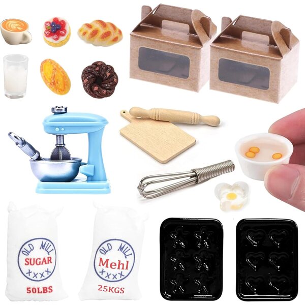Accessori miniatura cucina per casa delle bambole 1:12 Kit dolci natalizi lutin YSYZM