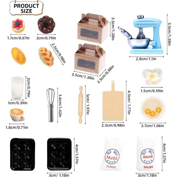 Accessori miniatura cucina per casa delle bambole 1:12 Kit dolci natalizi lutin YSYZM