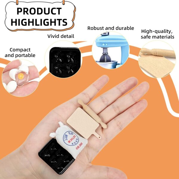 Accessori miniatura cucina per casa delle bambole 1:12 Kit dolci natalizi lutin YSYZM
