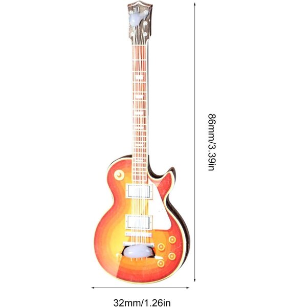 Lila Miniaturgitarrenmodell im Maßstab 1:12 – Einzigartiges dekoratives Accessoire